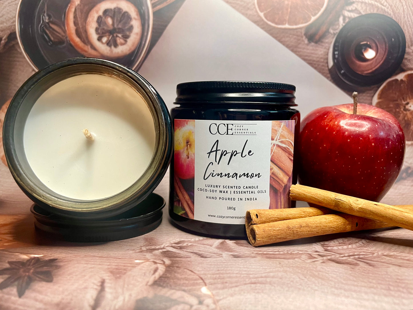 Apple Cinnamon Scented Candle