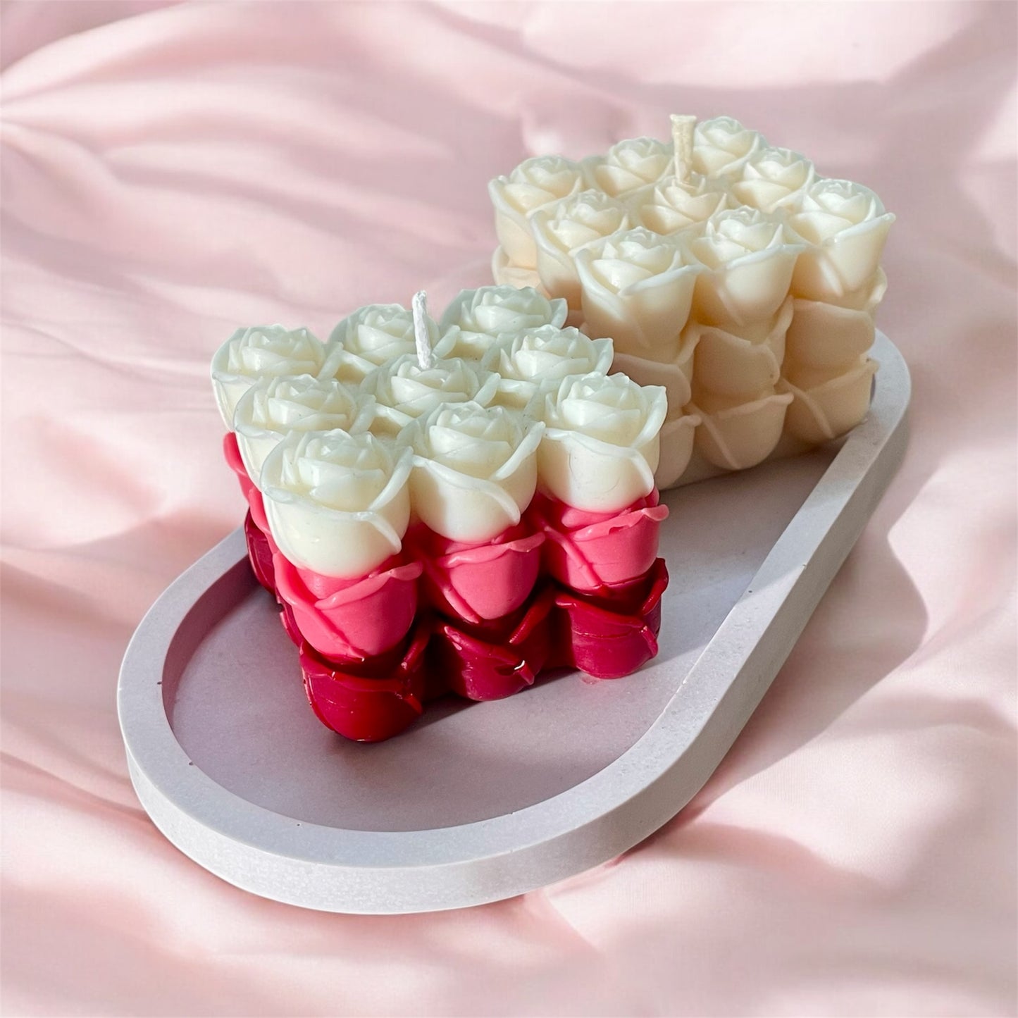 Rose Cube Candle