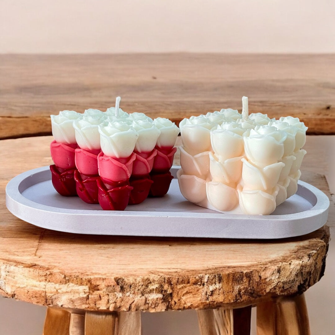 Rose Cube Candle