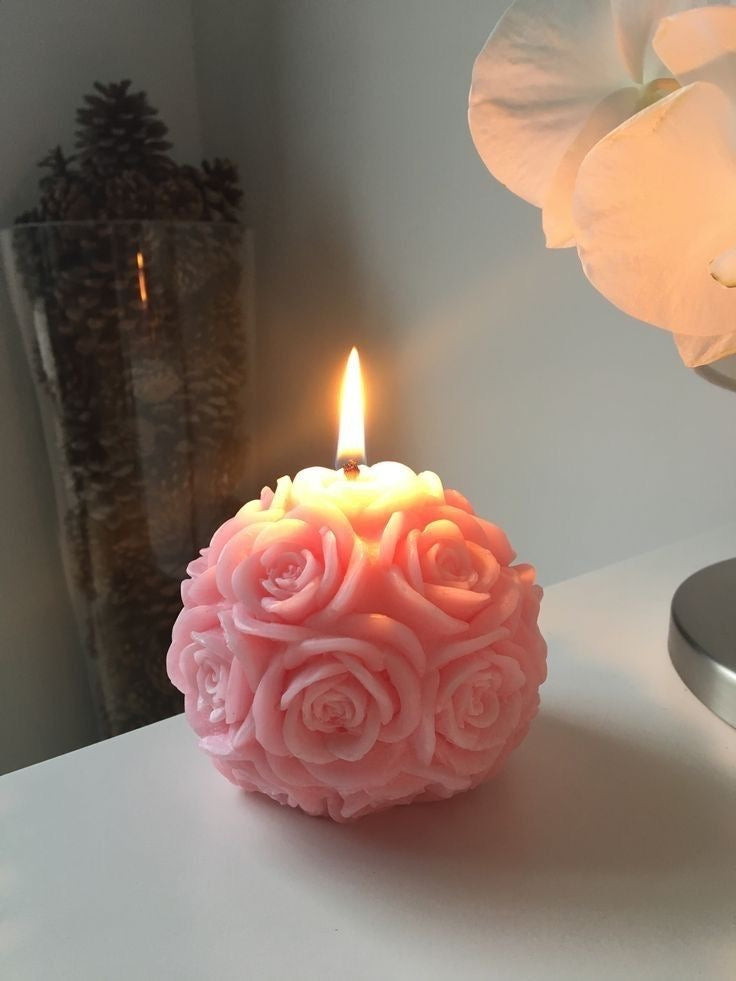 Mini Rose Ball Candle