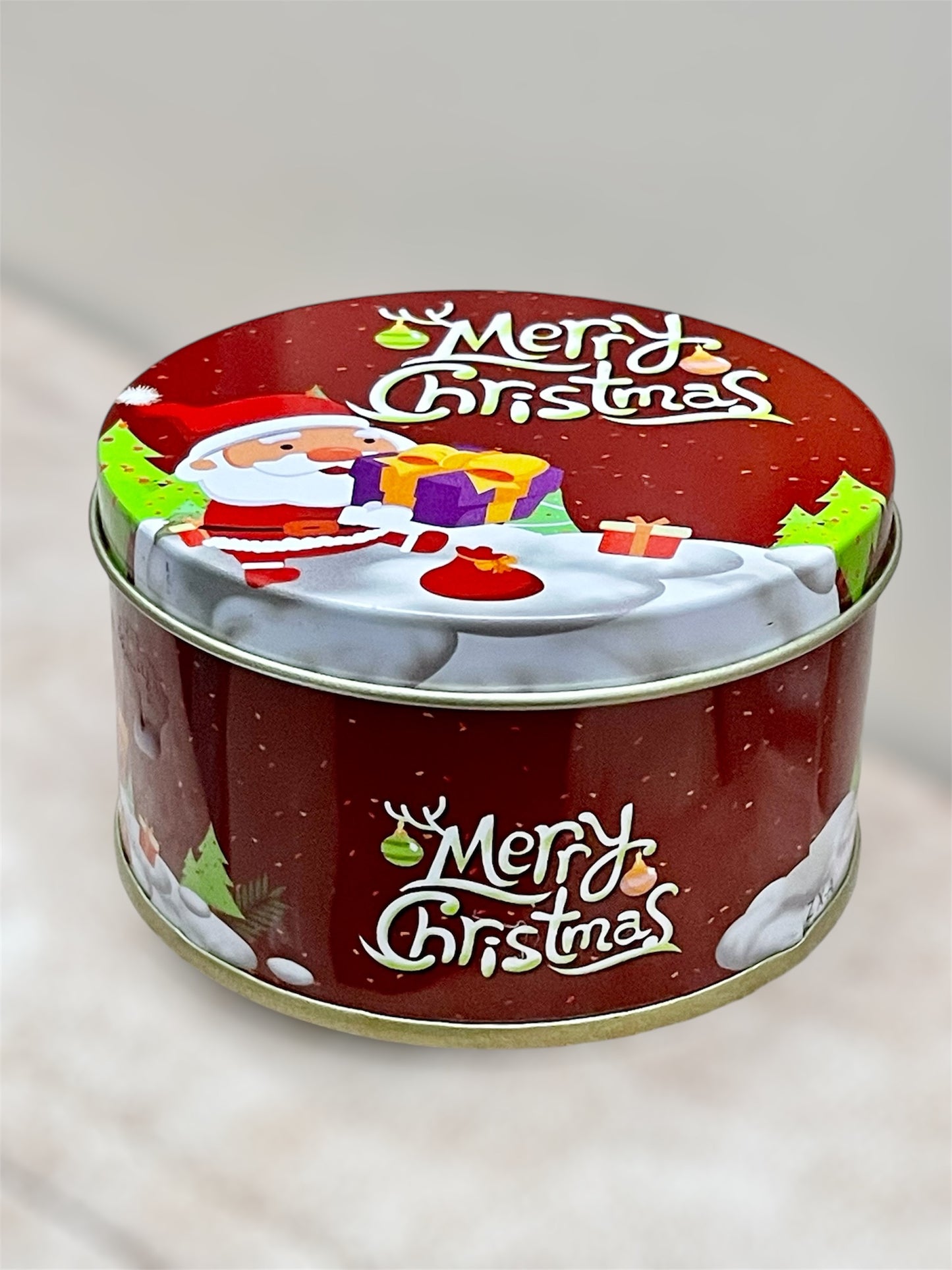 Christmas Candle - Tin Jar - Santa Claus